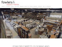 Tablet Screenshot of fowlerscarpets.com.au
